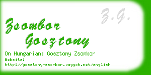 zsombor gosztony business card